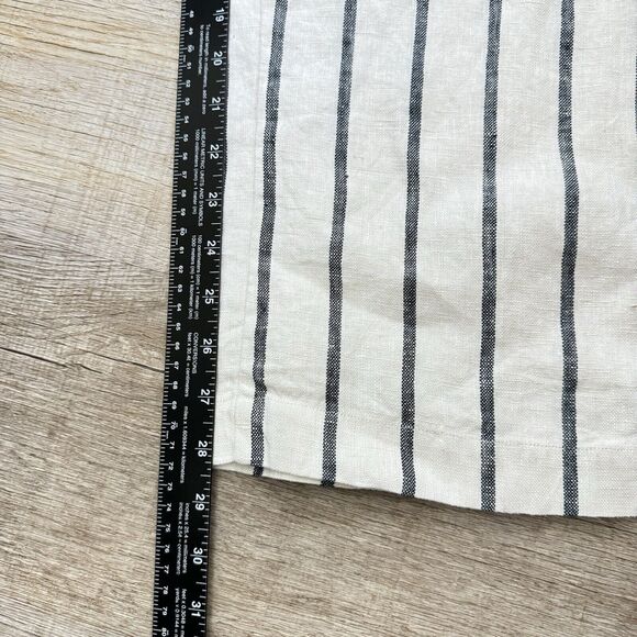 Faherty Catalina Linen Stripe Sleeveless Waist Tie Wide Leg Jumpsuit Romper Xxs - Picture 8 of 11